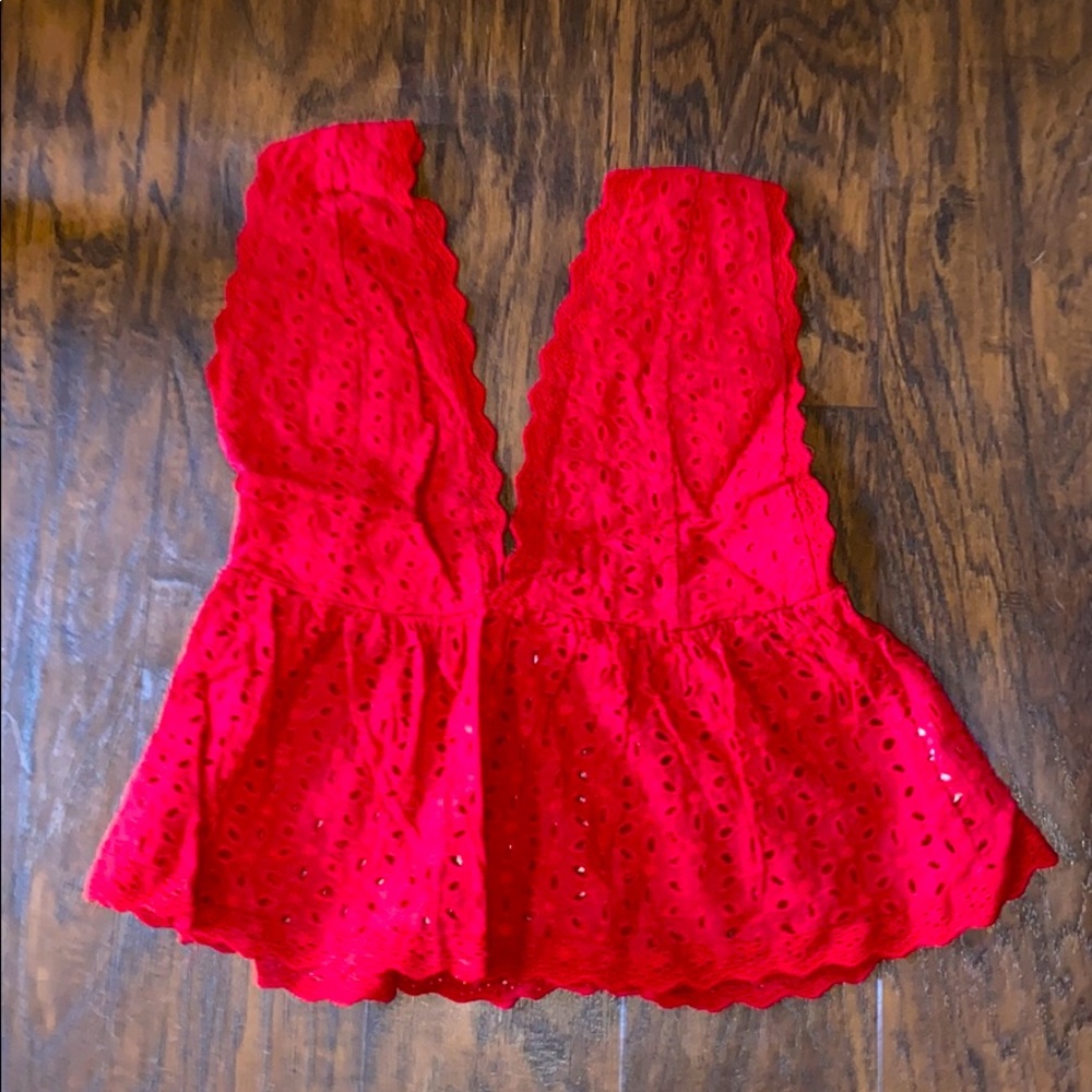 Red summertime top originally $25 looking for $10